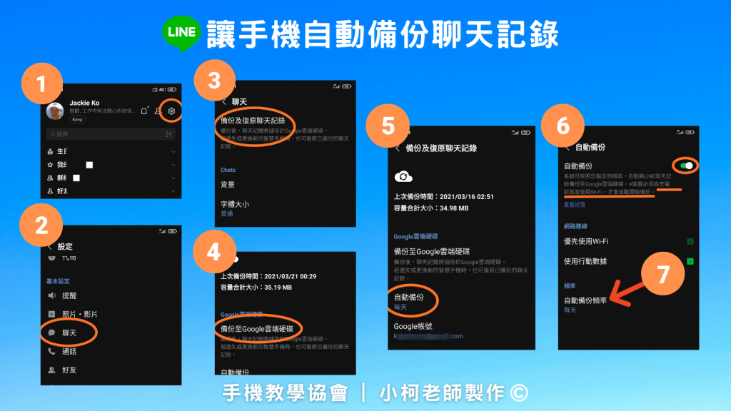 自動備份聊天記錄